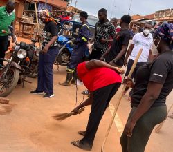 The District Chief Executive Leads Clean-Up Exercise at Hwidiem The District Chief Executive Leads Clean-Up Exercise at Hwidiem